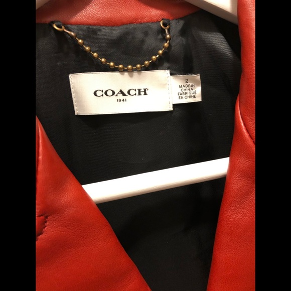 COACH MOTOR leather JACKET - Picture 6 of 10